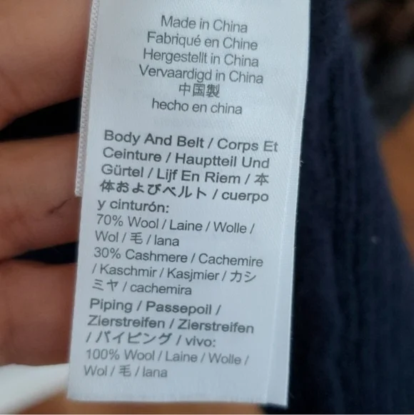 J. Crew wool cashmere blend longline nautical cardigan - Picture 6 of 7